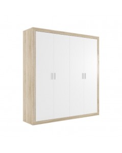 Armadio 4 ante rovere e frontali bianco Sara 196x49x208H Prezzo