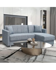 Divano letto Oasis con penisola doppio contenitore Oasis grigio chiaro 200x134x80H