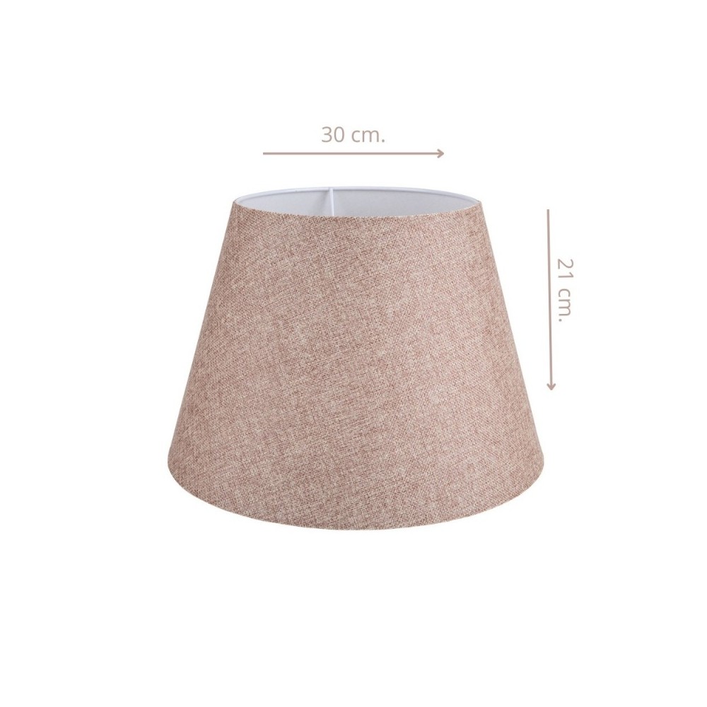 Lampada da tavolo base bianca e paralume tessuto colore beige LAGUNAH272634