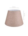 Lampada da tavolo base bianca e paralume tessuto colore beige LAGUNAH272634