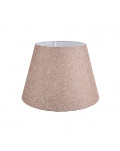 Lampada da Tavolo Base Bianca e Paralume Tessuto Colore Beige