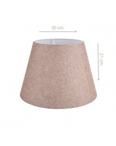 Lampada da tavolo treppiede bianco e paralume tessuto colore beige PIKOBI2634