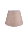 Lampada da tavolo base bianca e paralume tessuto colore beige LAGUNAH372634