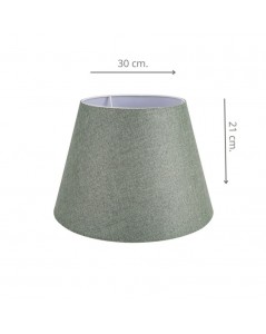 Lampada da tavolo base bianca e paralume tessuto colore verde LAGUNAH372638