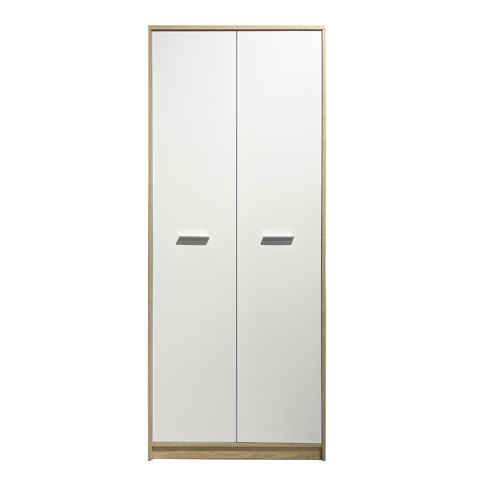 Armadio 2 ante Nepo 80x54x196,5H colore rovere sonoma bianco