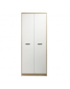 Armadio 2 Ante Nepo 80x54x196,5H Colore Rovere Sonoma Bianco