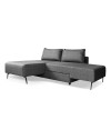 Divano 3 posti modulare con chaise longue trasformabile in letto Armada grigio 290x85x75H