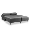 Divano 3 posti modulare con chaise longue trasformabile in letto Armada grigio 290x85x75H