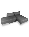 Divano 3 posti modulare con chaise longue trasformabile in letto Armada grigio 290x85x75H