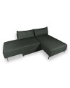 Divano 3 posti modulare con chaise longue trasformabile in letto Armada verde oliva 290x85x75H