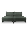 Divano 3 posti modulare con chaise longue trasformabile in letto Armada verde oliva 290x85x75H