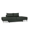 Divano 3 posti modulare con chaise longue trasformabile in letto Armada verde oliva 290x85x75H