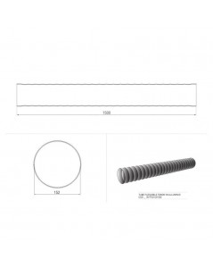 Tubo Flessibile in Alluminio Tondo di Aspirazione Cappa Diametro 152 mm