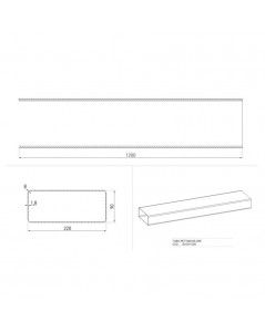 Tubo Rettangolare di Aspirazione Cappa 22x9 cm BV2291200 Prezzo