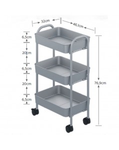 Carrello da cucina 4 cestini estraibili ed un vassoio Jolly Eco ciliegio