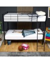 Letto a castello in metallo Monza colore nero 199x86.5x159.5