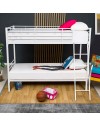 Letto a castello in metallo Monza colore bianco 199x86.5x159.5