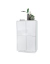 Mobile contenitore 4 ante bianco lucido Ice 92x43x145H