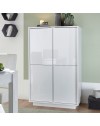 Mobile contenitore 4 ante bianco lucido Ice 92x43x145H