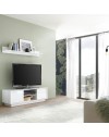 Mobile porta TV 2 ante e vano a giorno bianco lucido Ice 139x43x44H