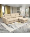 Divano Kendall angolare con penisola reversibile letto estraibile beige Barrel 04