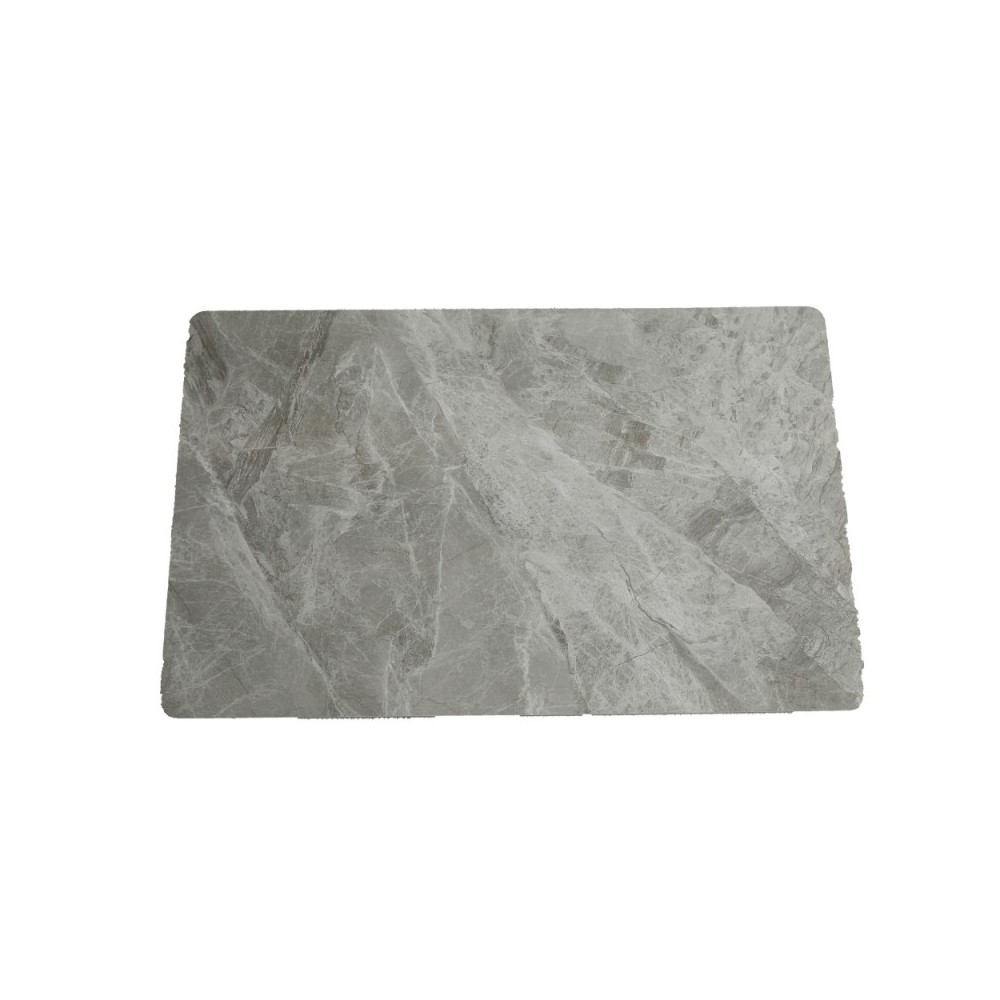 Tavolo rettangolare Pacific piano in ceramica effetto marmo grigio lucido