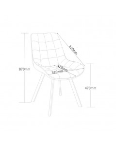 Sedia Imbottita Soft Colore Tortora Prezzo