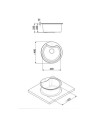 Lavello incasso rotondo diametro 48 Smeg LSE48A antracite