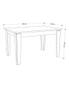 Tavolo rettangolare bianco 140x80 allungabile a 190 cm Tolmen