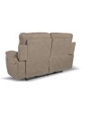 Divano 2 posti recliner elettrico tessuto cappuccino Boston 160x100x102H