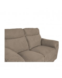 Divano 2 posti recliner elettrico tessuto cappuccino Boston 160x100x102H