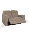 Divano 2 posti recliner elettrico tessuto cappuccino Boston 160x100x102H