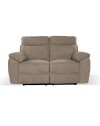 Divano 2 posti recliner elettrico tessuto cappuccino Boston 160x100x102H