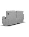 Divano 2 posti recliner elettrico tessuto grigio Boston 160x100x102H