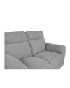 Divano 2 posti recliner elettrico tessuto grigio Boston 160x100x102H