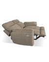 Divano 2 posti recliner manuale tessuto barrel21 tortora Boston 160x100x102H