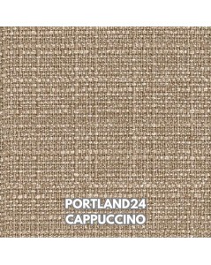 Divano angolare Belen sinistro con pouff contenitore cappuccino portland24