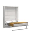 Letto matrimoniale a scomparsa Loft bianco 152x44x208H