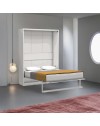 Letto matrimoniale a scomparsa Loft bianco 152x44x208H