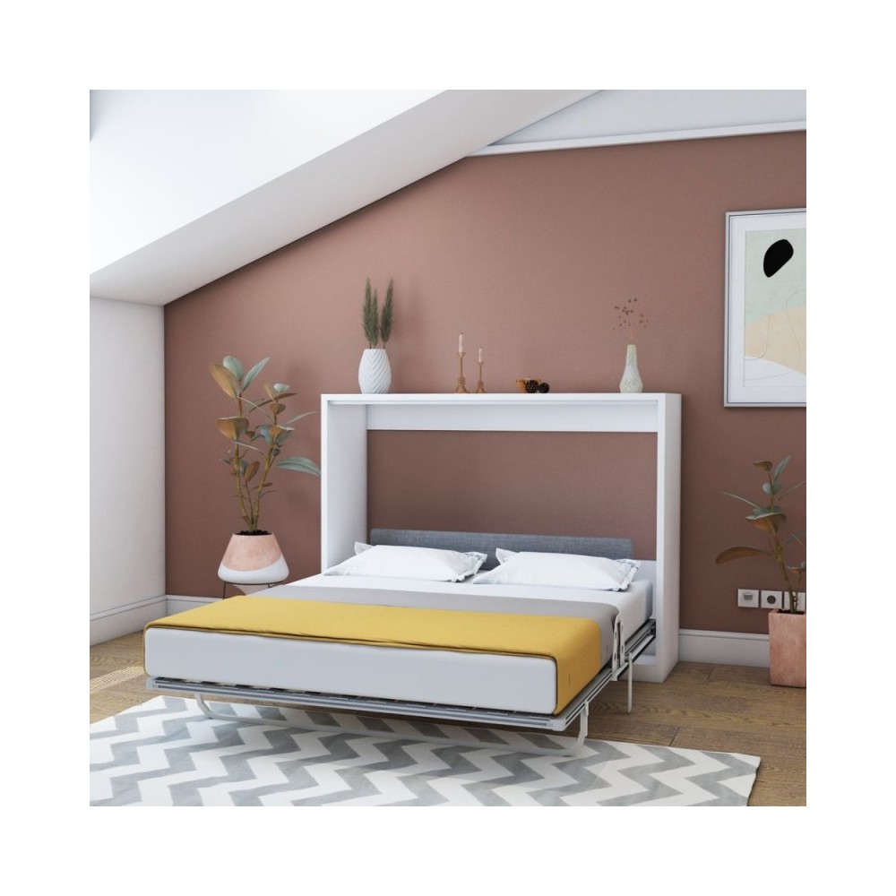 Letto matrimoniale pieghevole a scomparsa Capsule bianco 164x52x120H