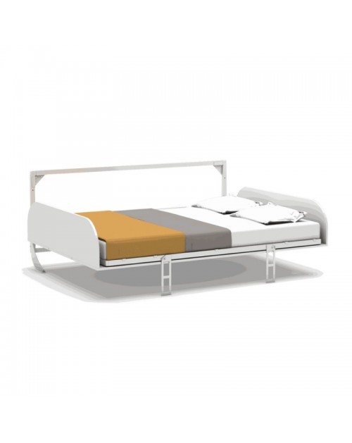 Letto matrimoniale a scomparsa Simple bianco 214x38x148H