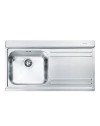 Lavello incasso 1 vasca e gocciolatoio destro 90x50 Smeg LI91D inox