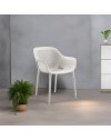 Poltrona design grigio bianco Atra