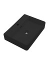 Lavabo d'appoggio in ceramica nero opaco 60x42x13H 9555