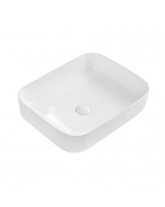 Lavabo d'appoggio in ceramica bianco senza foro miscelatore 50x39x13H Bowl9391B