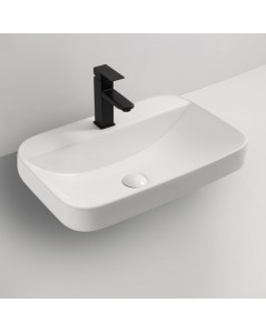 Lavabo semincasso in ceramica bianco 60x40x16,5H CUP6026B