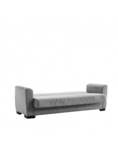 Divano 3 posti funzione letto contenitore Lori in tessuto grigio 210x78x78H