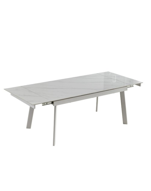 Tavolo allungabile piano ceramica marmo bianco puro Presena 160x90x76h