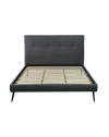 Letto singolo con rete inclusa Stiletto tessuto colore ash grigio