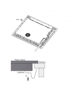 Piano cottura induzione 4 zone Master Kitchen MKHI604BK